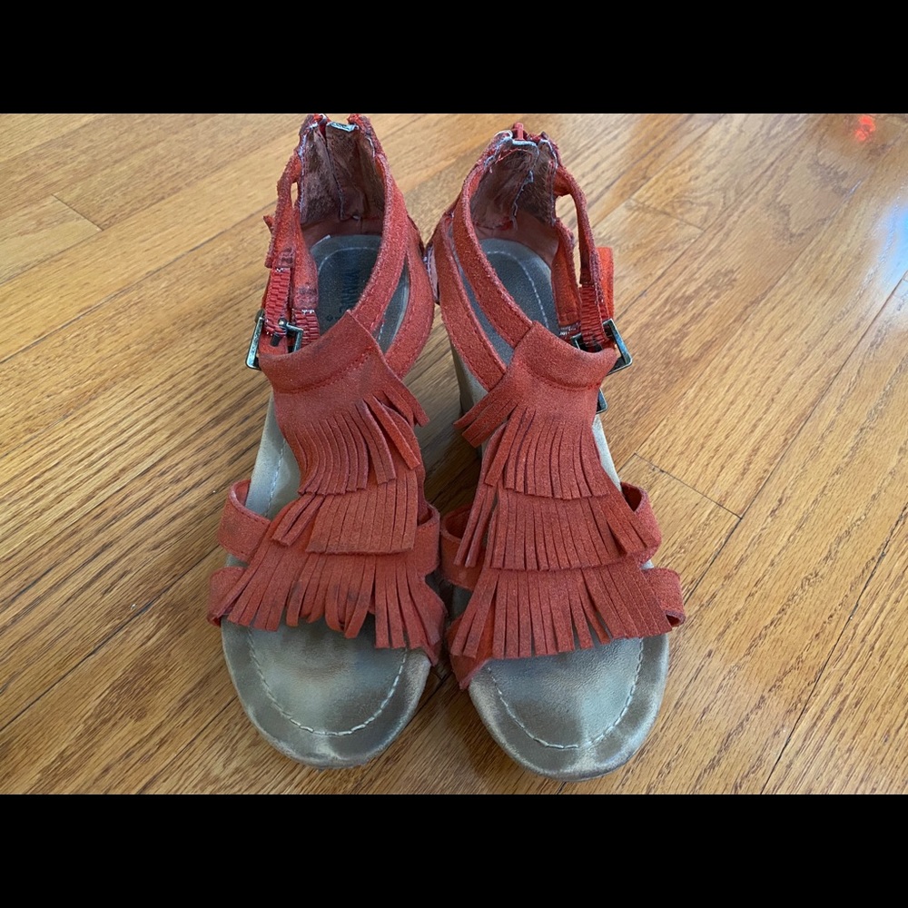 Minnesota suede wedge sandals
